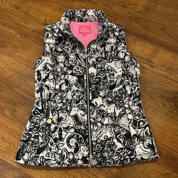 Lilly Pulitzer puffer zip up vest - Picture 4 of 10